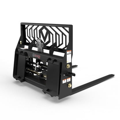 Virnig Hydraulic Adjust Pallet Fork | Models PFHA48 & PFHA60 | Widths 48" & 60" | Hydraulic Flow 15 To 25 GPM | For Skid Steer