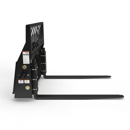 Virnig Hydraulic Adjust Pallet Fork | Models PFHA48 & PFHA60 | Widths 48" & 60" | Hydraulic Flow 15 To 25 GPM | For Skid Steer