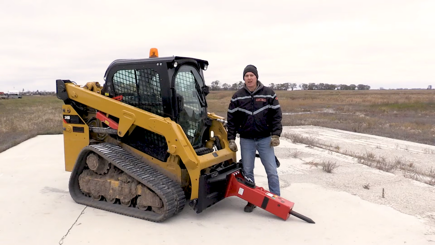 Erskine Hydraulic Breaker | 210X, 310X, 360X, 410X & 460X Model | Oil Flow Range 8-26 GPM | For Skid Steer