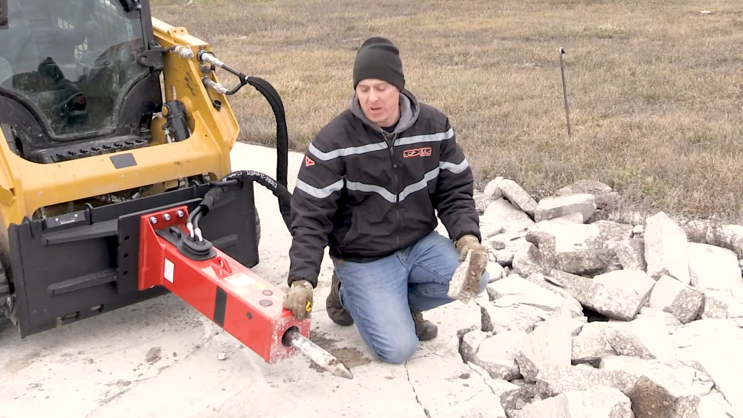 Erskine Hydraulic Breaker | 210X, 310X, 360X, 410X & 460X Model | Oil Flow Range 8-26 GPM | For Skid Steer