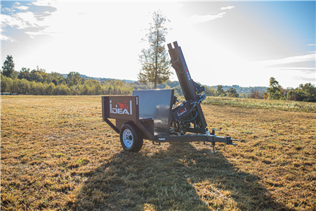 Ideal | Heavy Duty Trailer Post Driver | Model ID205 | Mast Stroke 67" | 14 HP Hydraulic Electric Start | 750 lb Hammer | For Tractor