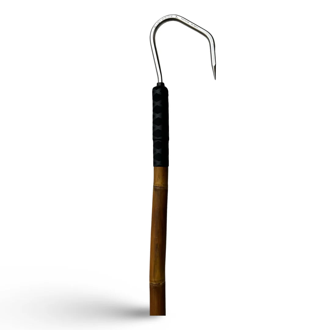LT Marine Calcutta Bamboo Gaff | 6’ & 8’ Lengths | 3” & 4” Winthrop J Hook Options | Heavy-Duty Saltwater Fishing