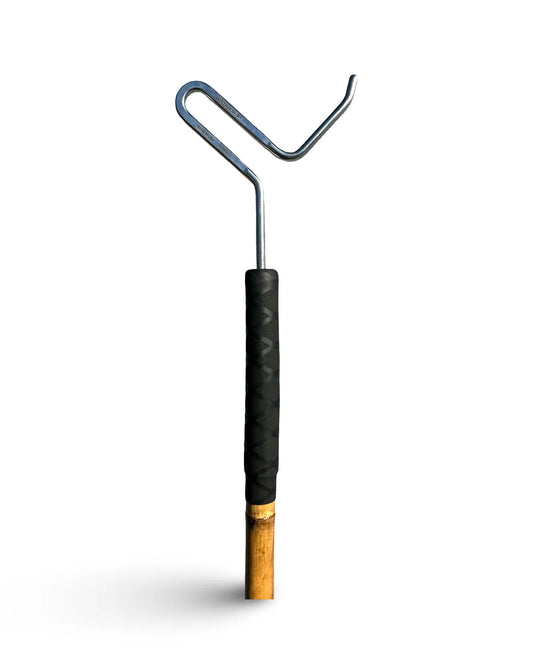 LT Marine Line Pusher | 6’ Stainless Steel | Lightweight Floating Design | Dual Grip Bamboo Handle | For Boats & Outboard Engines