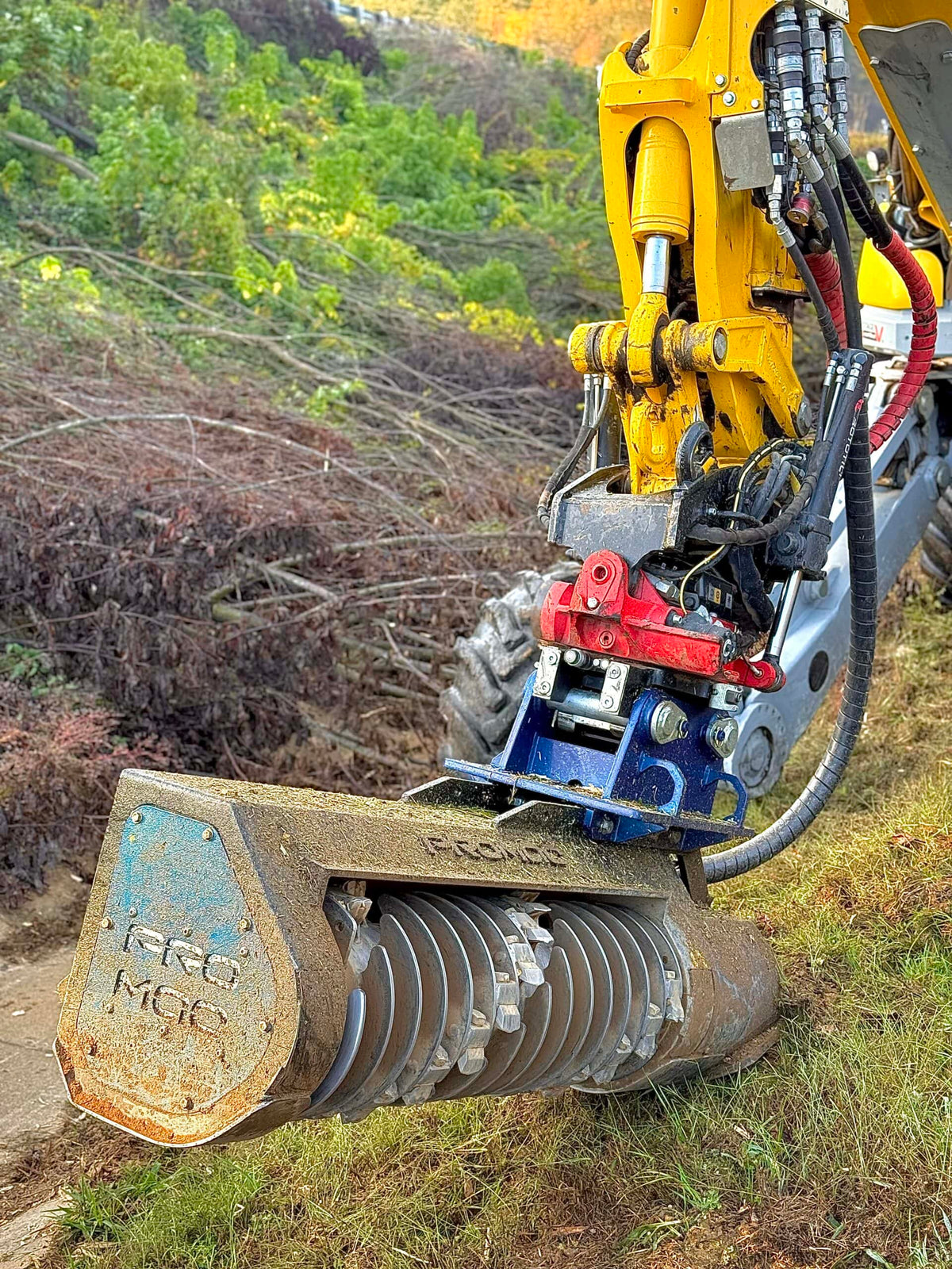 Promac Light Forestry Mulcher | Model LDM Series | Cutting Width 30" & 50" | 60–80 HP | 8–10 Tons+ | For Excavators