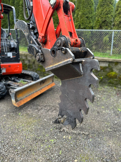 Fox Island Metalworks Mini Saw Back Ripper | 1" AR400 Shank | 50–60 Ton | For Excavators