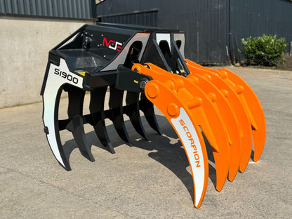 MDE Machinery | Scorpion Grapple | Model S500 To S1900 | Width 26.4" To 75" Inches | Machine Size 1.5 - 55 Tons | For Excavators