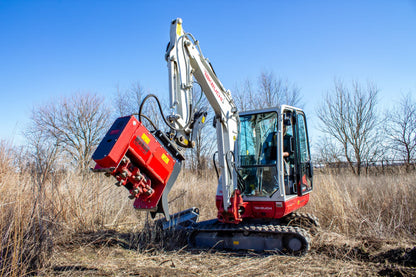 Mongo Attachments High Inertia+ Mulcher | Model MHIP70 | Size 27" | 12 GPM | 3.5 Ton | For Mini Excavators