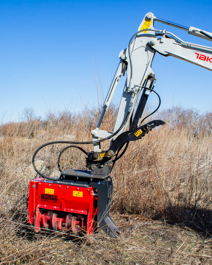 Mongo Attachments High Inertia+ Mulcher | Model MHIP70 | Size 27" | 12 GPM | 3.5 Ton | For Mini Excavators