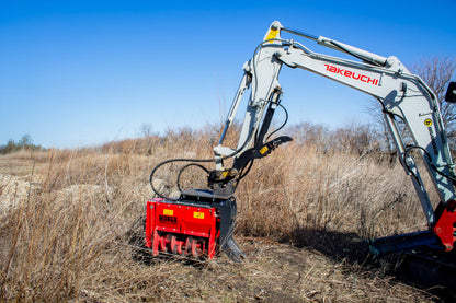 Mongo Attachments High Inertia+ Mulcher | Model MHIP70 | Size 27" | 12 GPM | 3.5 Ton | For Mini Excavators