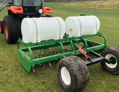 TurfTime Advantage Aerator | Model AA-8400 | Overall Width 84" | Capacity 55 Gallons | Horsepower 45-60 HP | For Tractors
