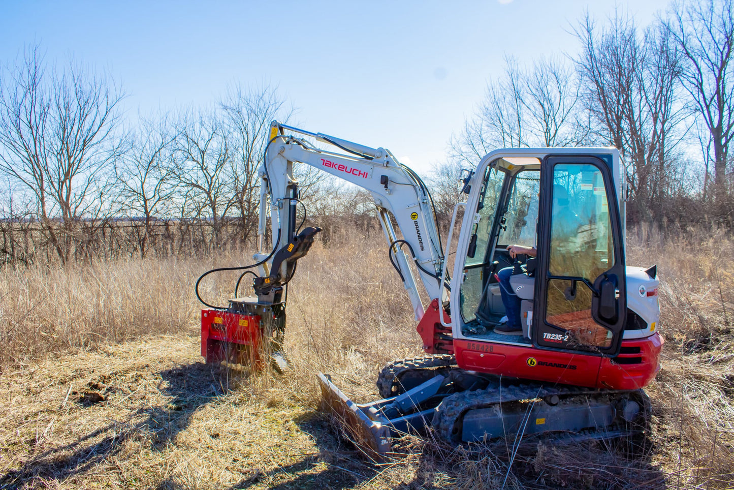 Mongo Attachments High Inertia+ Mulcher | Model MHIP70 | Size 27" | 12 GPM | 3.5 Ton | For Mini Excavators