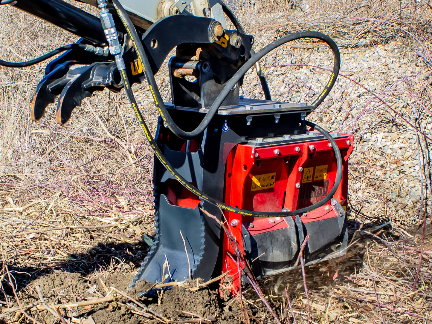 Mongo Attachments High Inertia+ Mulcher | Model MHIP70 | Size 27" | 12 GPM | 3.5 Ton | For Mini Excavators