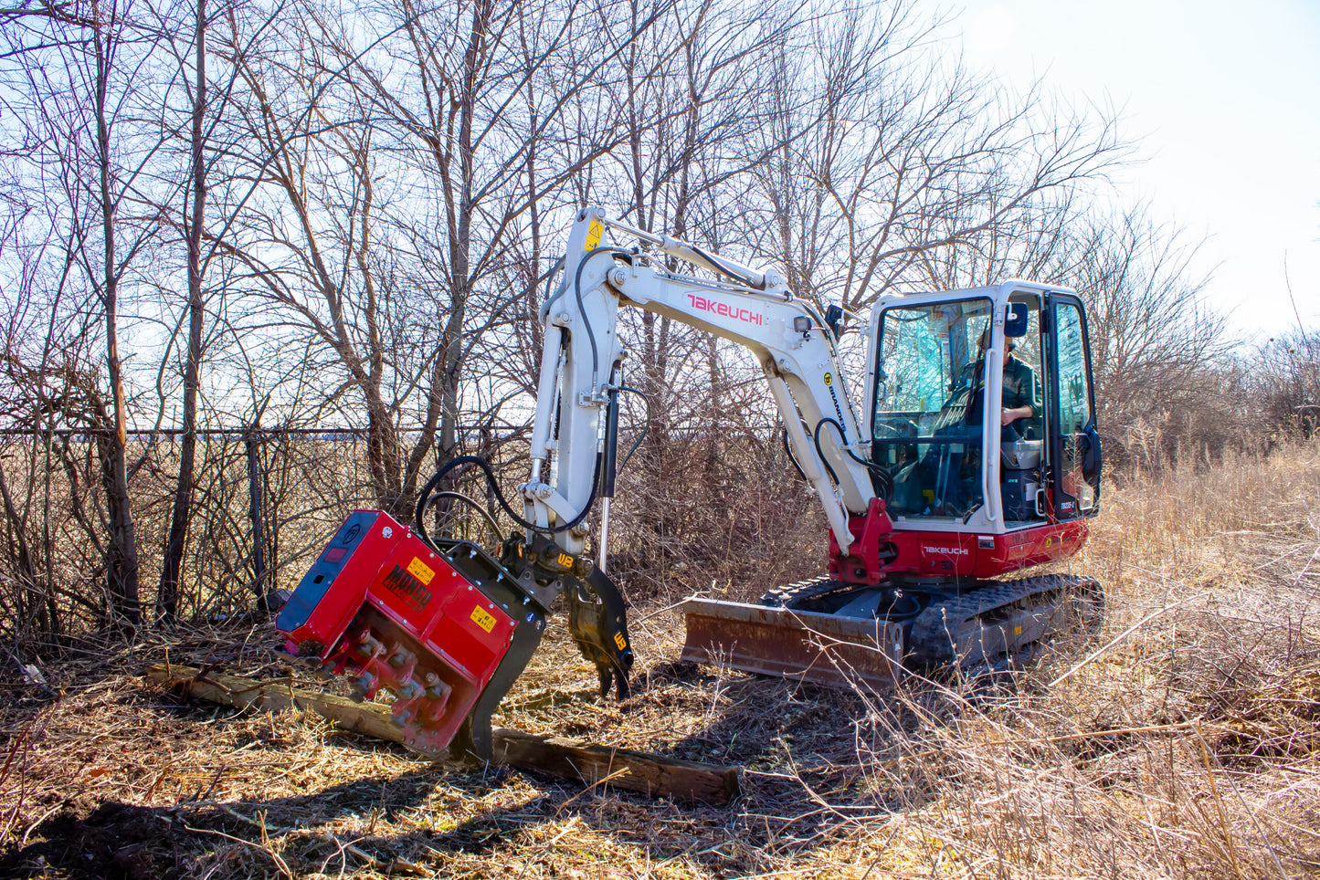 Mongo Attachments High Inertia+ Mulcher | Model MHIP70 | Size 27" | 12 GPM | 3.5 Ton | For Mini Excavators