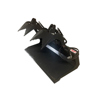 STOUT | 84" Flat Bottom Grapple Bucket | Single, Double, & Tooth Edge | Hydraulic Cylinders | 30-55 HP (22-41 kW | For Skid Steer