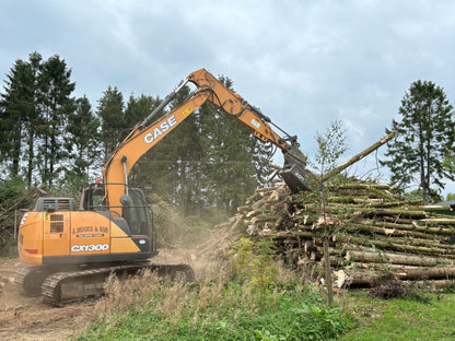 MDE Machinery | Tree Shear With Buncher | Model Koala 150T To Koala 550T | Cutting Capacity 6" To 21.5" Inches | Machine Size 1.5-40 Ton | For Excavator