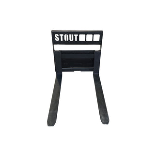 STOUT | Pro Mini Mount Pallet Fork | See-Through Guard | Class 1 | Length 36", 42", & 48" | Frame Height 28" | 2,800 lb. Rating | For Mini Skid Steers