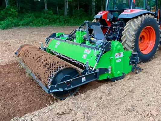 STEC Stone Burier with Mesh Roller | Model MZ10CXL20 82" | For Tractor