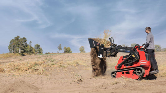 Virnig V20 Mini Skid Steer Multi-Purpose Bucket (4-in-1) | Models CMP36, CMP42, CMP48 & CMP54 | Widths 36" To 54" | Hydraulic Flow Range 15 To 25 GPM | For Mini Skid Steer