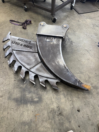 Fox Island Metalworks Stump Reaper | Stump Splitter | 15–25 Ton | For Excavator