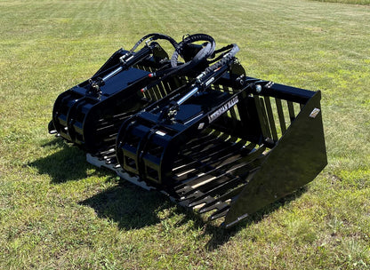 Top Dog Attachments Standard Firewood Grapple | Oil Flow Range 15 to 20 GPM | Width: 62.375" - 90.375" | For Skid Steers