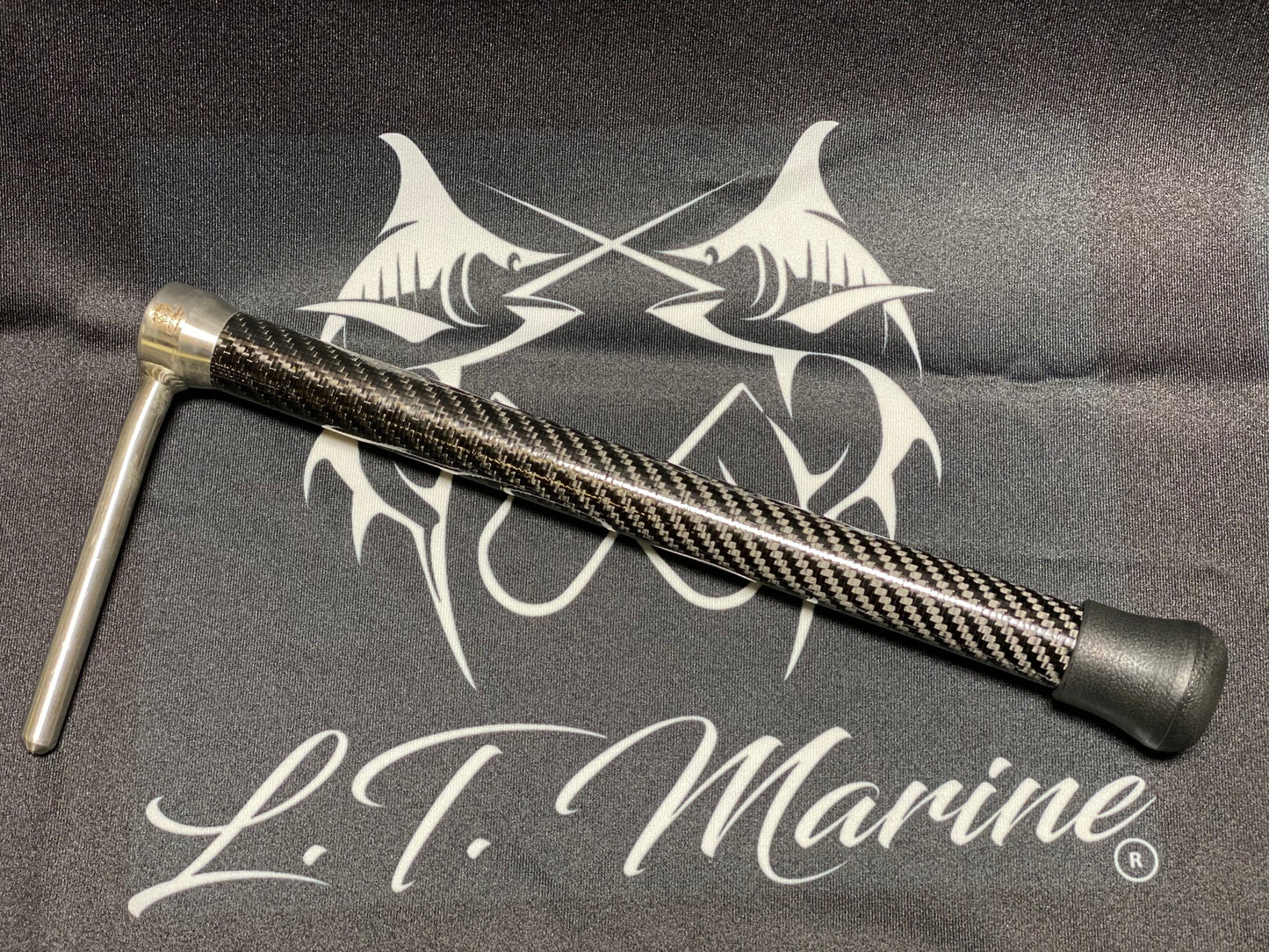 LT Marine Tuna Tomahawk | Carbon Fiber Handle | 316 Stainless Steel Prong | 1-Inch Diameter | For Tuna & Large Game Fish