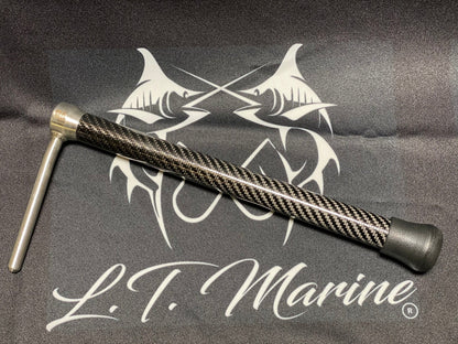 LT Marine Tuna Tomahawk | Carbon Fiber Handle | 316 Stainless Steel Prong | 1-Inch Diameter | For Tuna & Large Game Fish