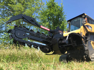 Premier Duo-Tach® Trencher Attachment | Model T100-I & T125-I | Chain Widths 4”, 6”, 8”, 10”, & 12” | 8–15 GPM | For Skid Steer Loaders & Mini Skid Steers