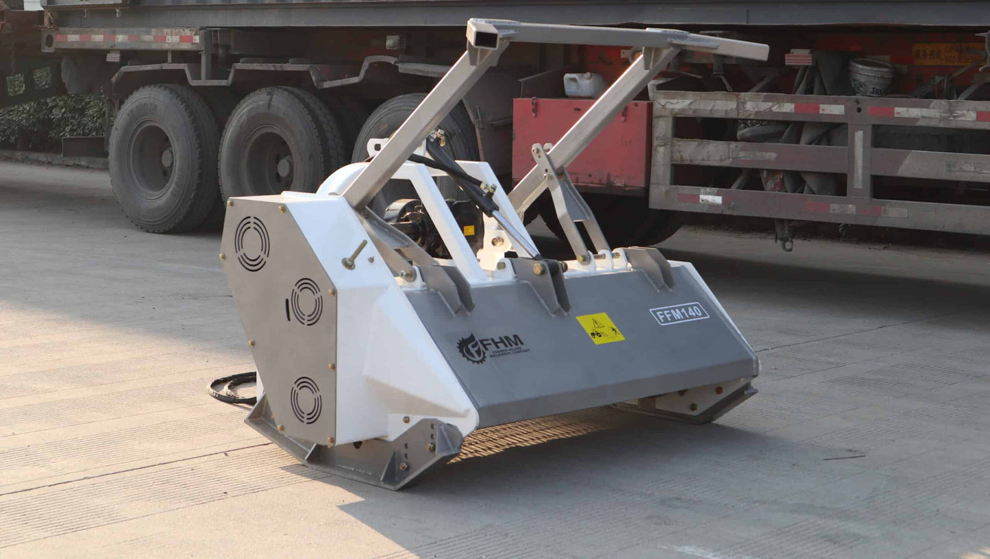 Farmer Helper | Forestry Mulcher | Model FH-FFM140 | Cutting Width 55" | Horsepower 70 To 110 HP | Hammer Teeth | Category II 3-Point Hitch | For Tractors