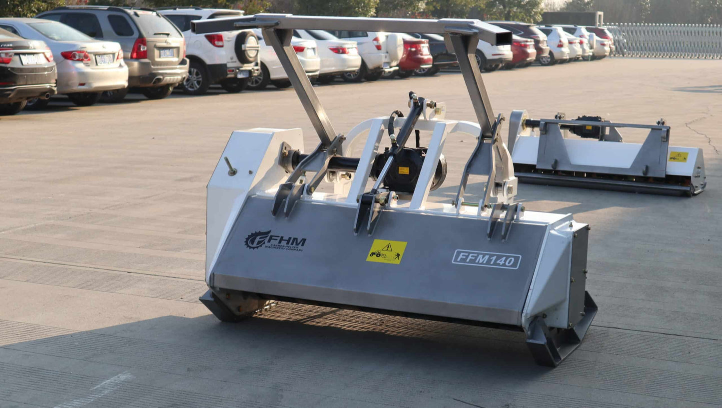 Farmer Helper | Forestry Mulcher | Model FH-FFM140 | Cutting Width 55" | Horsepower 70 To 110 HP | Hammer Teeth | Category II 3-Point Hitch | For Tractors