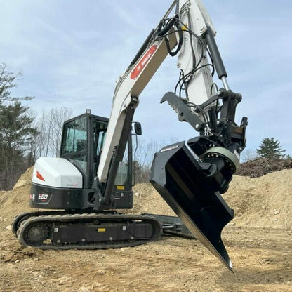 RAGNARTECH TILT ROTATOR SERIES | TR-04, TR-06 & TR-08 MODEL | WITH DIGGING & GRADING BUCKETS | FOR KUBOTA & BOBCAT EXCAVATORS