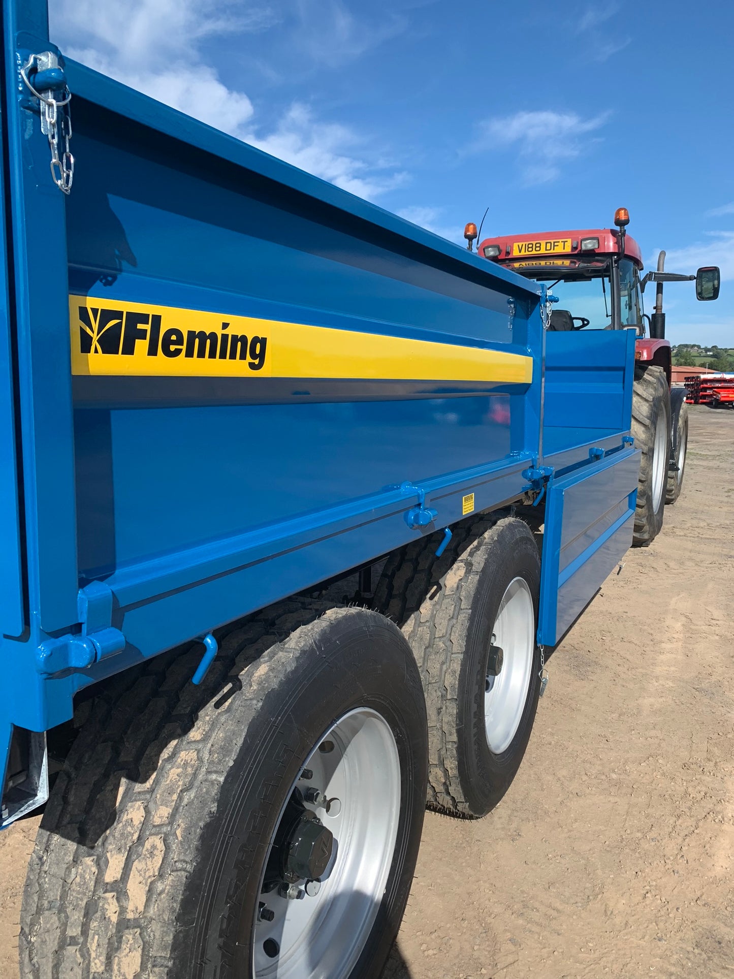 Fleming 10-Ton Tipping Trailer | Model TR10 | Width 89" | 40-60 HP | 8-12 GPM | For Skid Steer, Tractor & Loaders