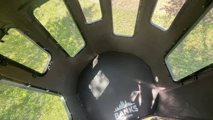Bank Outdoors Stump 3 360° Pro Phantom Blind | Model ST3WP360PH | Diameter 64" | 1–2 Hunter Capacity | For Universal Ground & Elevated Stand