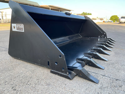Star Industries Extreme Duty Skid Steer Buckets w/ Teeth | XD-T Series | Width 72