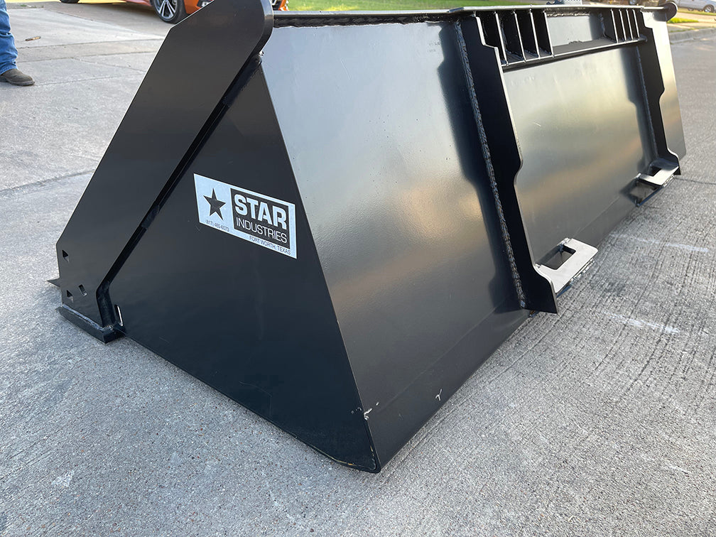 Star Industries Extreme Duty Skid Steer Buckets w/ Teeth | XD-T Series | Width 72" - 96" | 20–40 GPM | For Skid Steers