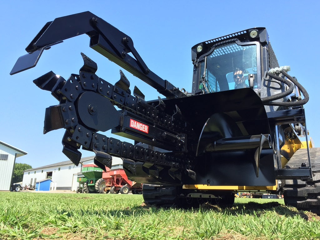 Premier Trencher | Model T155 - T350 | 15-45 GPM | Max Trench Width: 12" | For Skid Steers