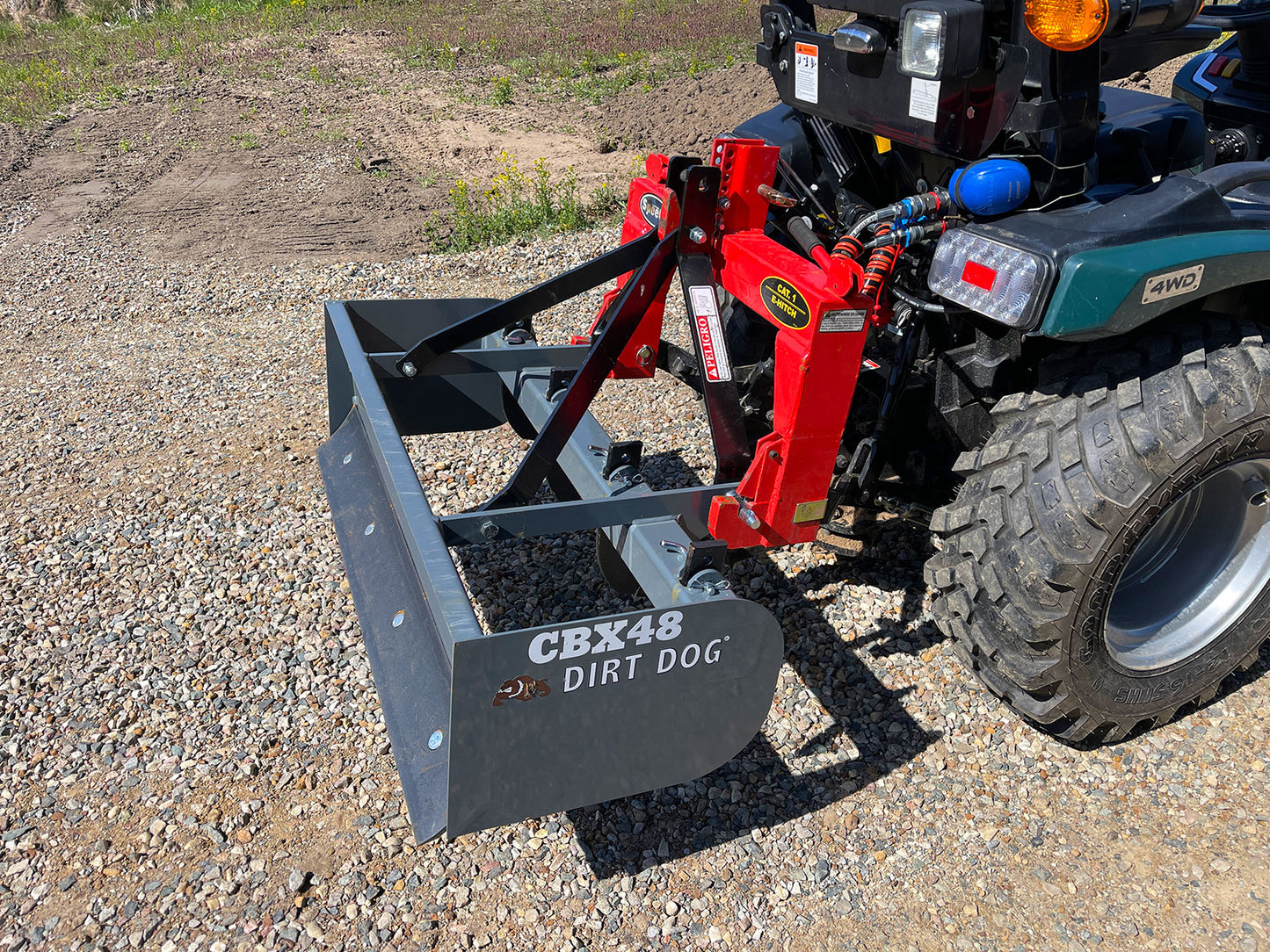 Dirt Dog CBX Series Light Duty 3-Point Box Blade | Model CBX-48 and CBX60 | 48" and 60" Oveall Width | 20-24HP | For Tractor