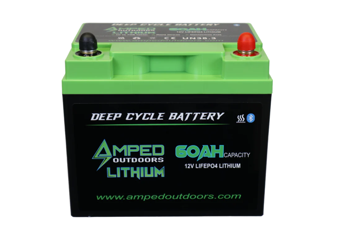 Amped Outdoors Lithium Battery (LiFePO4) | Nominal Voltage 12V | Nominal Capacity 60AH