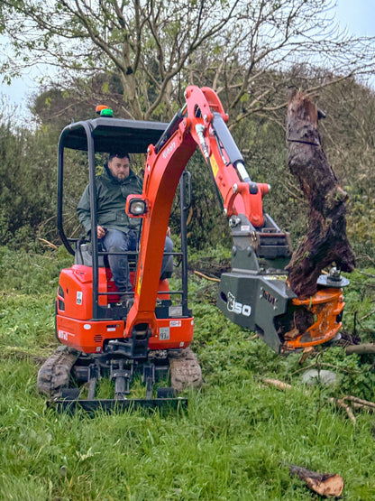 MDE Machinery | Tree Shear With Buncher | Model Koala 150T To Koala 550T | Cutting Capacity 6" To 21.5" Inches | Machine Size 1.5-40 Ton | For Excavator