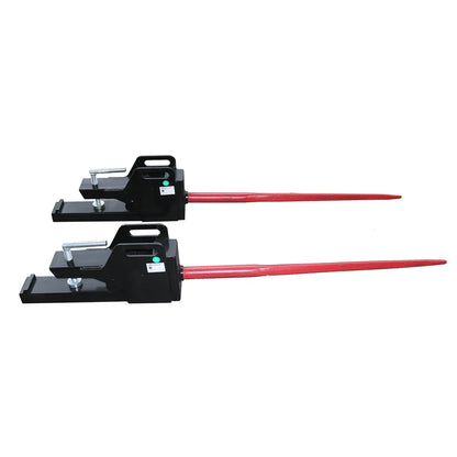 Landy Attachments Clamp-On Bale Spear | Spear Length 43" | 8-30+ GPM | 20-35 HP | For Loaders, Tractors & Skid Steers