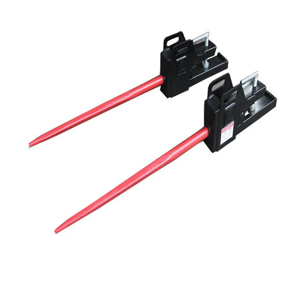 Landy Attachments Clamp-On Bale Spear | Spear Length 43" | 8-30+ GPM | 20-35 HP | For Loaders, Tractors & Skid Steers