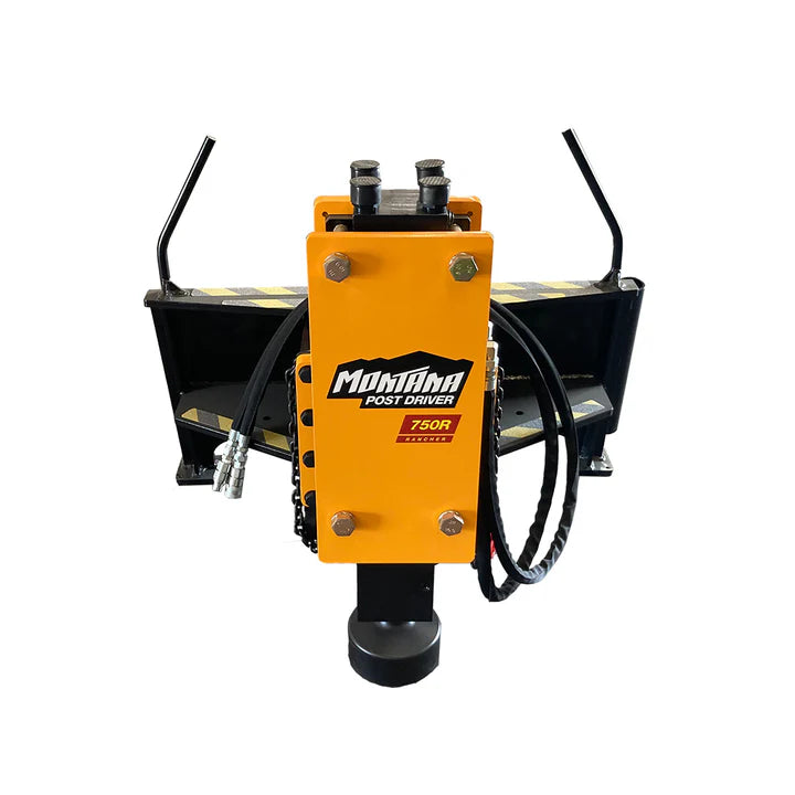 Montana | Post Driver | Models 400E, 750R, 1000E, 1500E | Height 41", 48" & 61" | Width 50" | Hydraulic Flow 7–27 GPM | For Skid Steers