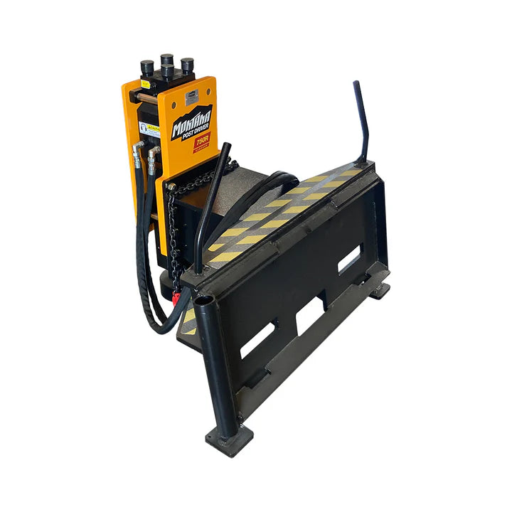 Montana | Post Driver | Models 400E, 750R, 1000E, 1500E | Height 41", 48" & 61" | Width 50" | Hydraulic Flow 7–27 GPM | For Skid Steers