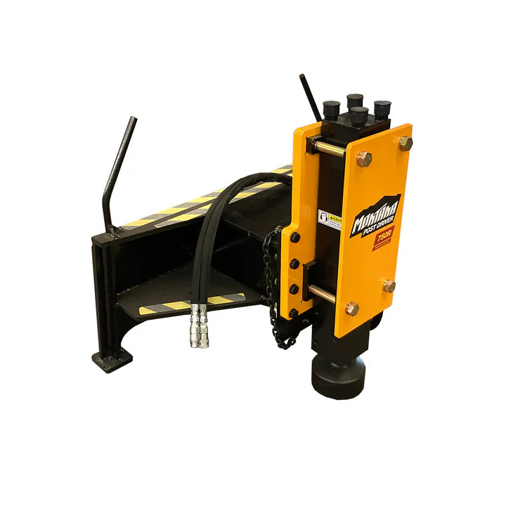 Montana | Post Driver | Models 400E, 750R, 1000E, 1500E | Height 41", 48" & 61" | Width 50" | Hydraulic Flow 7–27 GPM | For Skid Steers
