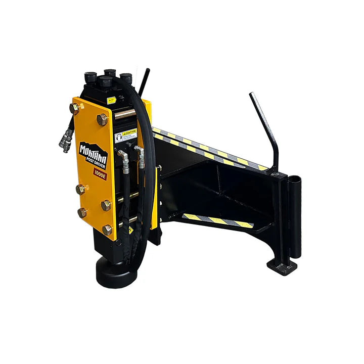 Montana | Post Driver | Models 400E, 750R, 1000E, 1500E | Height 41", 48" & 61" | Width 50" | Hydraulic Flow 7–27 GPM | For Skid Steers