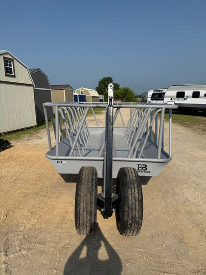 Global Equipment Boss Ranch 12' Feeder Wagon | Portable & Stationary | Length 12' | For Livestock Feeding
