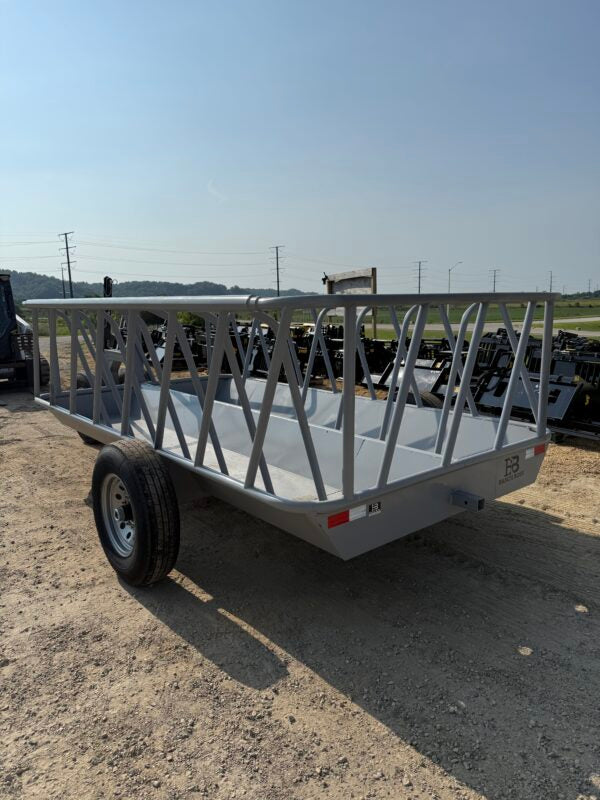 Global Equipment Boss Ranch 12' Feeder Wagon | Portable & Stationary | Length 12' | For Livestock Feeding