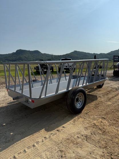 Global Equipment Boss Ranch 12' Feeder Wagon | Portable & Stationary | Length 12' | For Livestock Feeding