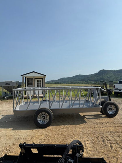 Global Equipment Boss Ranch 12' Feeder Wagon | Portable & Stationary | Length 12' | For Livestock Feeding
