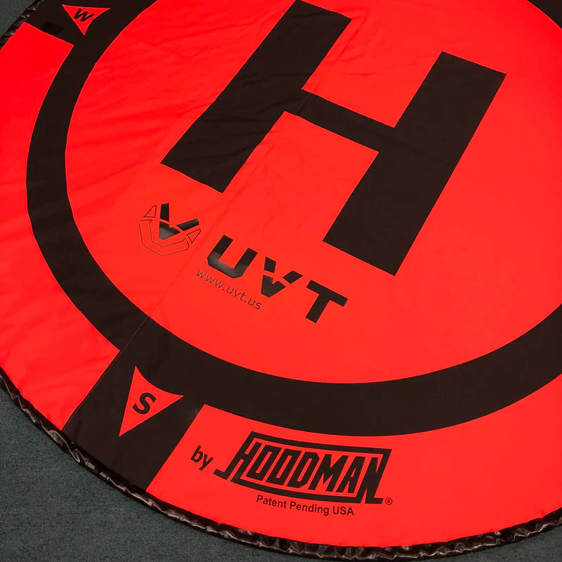 Hoodman Weighted UAV Drone Landing Pad Line | Model HDLP3, HDLP5, HDLP8 | Diameter 3' To 8' | Stable, Portable, Durable For Drones
