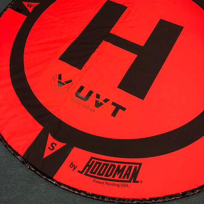 Hoodman Weighted UAV Drone Landing Pad Line | Model HDLP3, HDLP5, HDLP8 | Diameter 3' To 8' | Stable, Portable, Durable For Drones